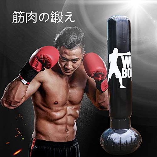 image for xivqiuny Inflatable Fitness Punching Bag,Free-Standing Fitness Target 