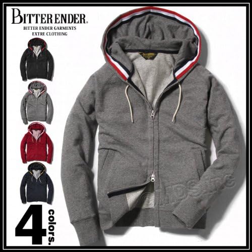 Amazon ビターエンダー Bitter Ender メンズ スナッグ ラインフード ダブルジップ パーカー Snug Line Hood Zip Parka 人気の裏毛 パイル地 Be 169 L 4 T Navy トレーナー パーカー 通販
