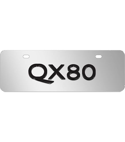 Nissan 3D Chrome Metal Logo Black Stainless Steel License Plate – Made In USA, IPick Image