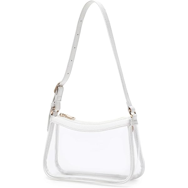 Stadium-Approved Clear Shoulder Bag - Versatile Hobo Tote & Crossbody Purse For Women