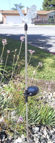 Solar Powered Bumble Bee Color Changing Garden Stake (Set of 2 pcs)