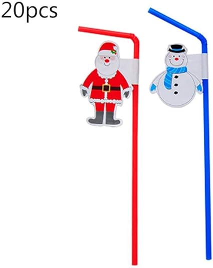 Immagini Di Babbo Natale Colorate.Cannucce Usa E Getta Per Feste 20 Pezzi A Forma Di Babbo Natale Colorate A Forma Di Pupazzo Di Neve Usa E Getta M3ofpw3isitupgq7a4hc 1 Style A Amazon It Fai Da Te
