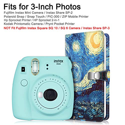 Fintie Wallet Photo Album for Fujifilm Instax - 108 Pockets [Snap Fastener] Photo Album for Fujifilm Mini 9 Mini 8+ Mini 90 Mini 26+, HP Sprocket, Polaroid Camera 3-Inch Film (Starry Night) - Thumbnail 3