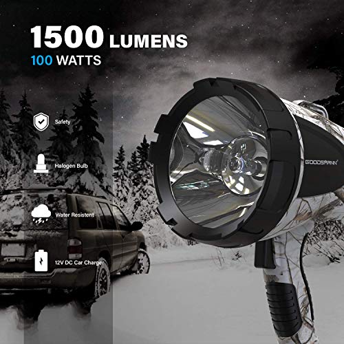 GOODSMANN Spotlight Camo Hunting Spot Lights 12 Volt Marine Spotlight