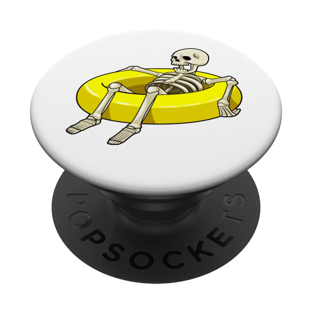 Skeleton Swimming Inflatable float Summer PopSockets Adhesive PopGrip