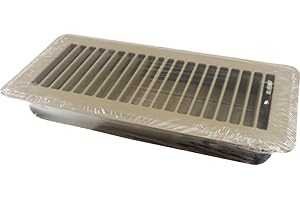 Solaughguy Floor Vent 4 x 10 Inch Iron Air Outlet Grille for Home and Garden Use Compatible with Floor Heating Systems(Brown)
