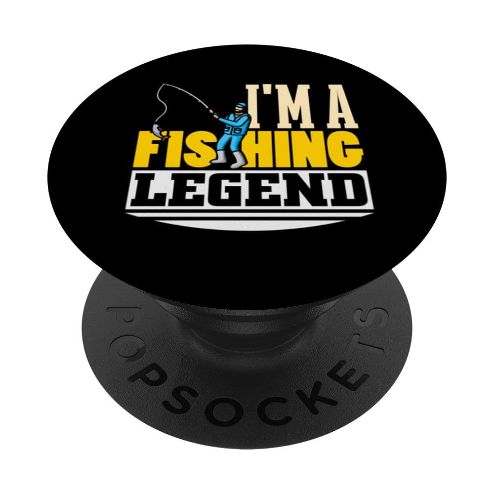 I'm A Fishing Legend - Fisher Mens Fishing PopSockets Adhesive PopGrip