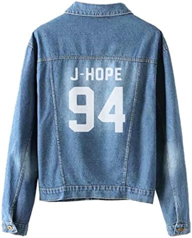 Kpop BTS Bangtan Boys Official Same Long Sleeve Denim Outerwear Coat Jacket