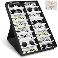 amzdeal Sunglasses Display Eyeglasses Organizer for Watches Jewelry Hair Accessories (16 Slots)