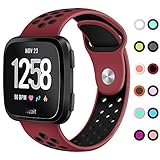 KIMILAR Compatible Versa Bands, Sport Silicone Breathable Replacement Strap Bands with Ventilation Holes Compatible Versa Smart Watch