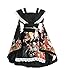 AvaCostume Womens Flower Printing Lace Edge Kimono Stlye Lolita Dress, Black XL