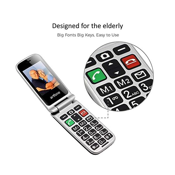 artfone-Big-Button-Mobile-Phone-for-Elderly-Senior-Flip-Mobile-Phone-Clam-Dual-SIM-Free-Unlocked-Easy-to-Use-Pay-as-You-Go-24-LCD-Display-SOS-Button-Talking-Numbers-Torch-FM-Radio-and-Camera artfone Big Button Mobile Phone for Elderly, Senior Flip Mobile Phone Clam Dual SIM Free Unlocked Easy to Use Pay as You…