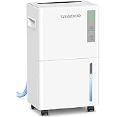 1500 Sq.ft Dehumidifier for Basement, Trazico 21 Pint Quiet Dehumidifiers for Home with Drain Hose, Smart Humidity Control, 3 Modes, 24H Timer, Auto Defrost, for Large Room, Bedroom, and Bathroom