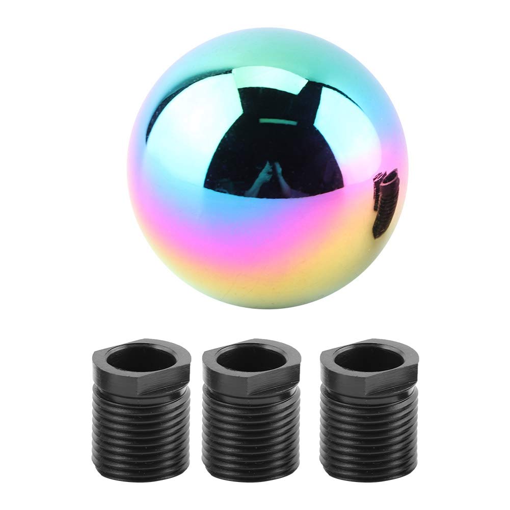 Universal Shift Knob Head Aluminum Manual Stick Shift Knob Gear Shift Head Screw Round Ball Shape (Colorful)