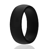 ROQ Silicone Rubber Wedding Ring for Men, Comfort