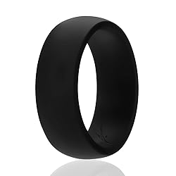 ROQ Silicone Rubber Wedding Ring for Men, Comfort