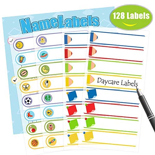 Baby Bottle Labels,Waterproof Stickers, Write-On Self-Laminating Name Labels for Daycare,School,Travel 128 Labels - Thumbnail 7