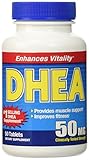 "DHEA 50mg Per Pill, Once Per Day, Daily Dietary Supplement, Top Selling DHEA Brand, Enhances Vitality, Provides Muscle Support, Improves Fitness, 50 Count "