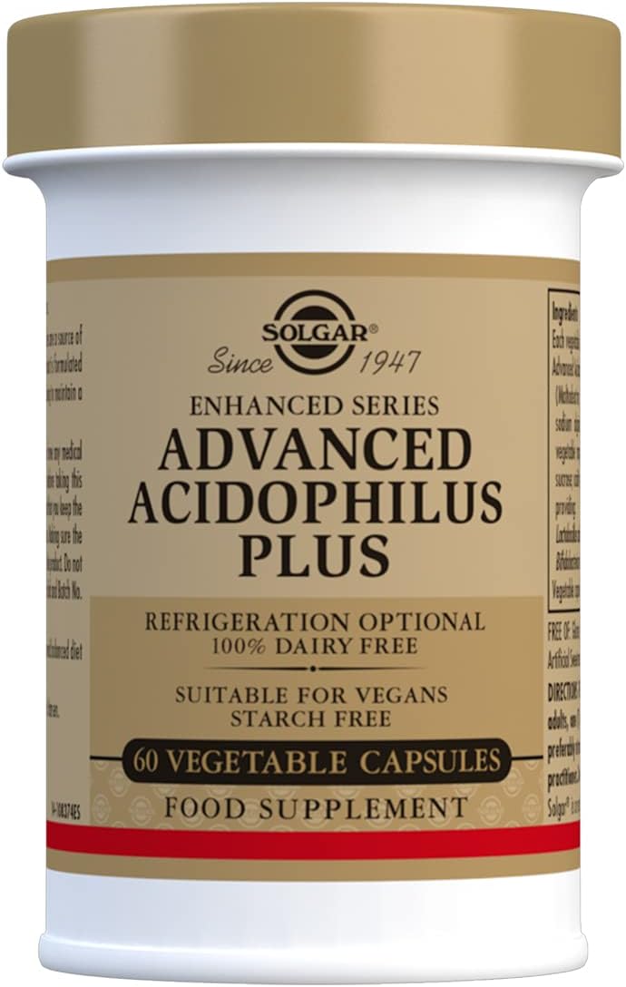Solgar Advanced Acidophilus Plus 60 Veg Capsules Pack of 2 - Probiotics