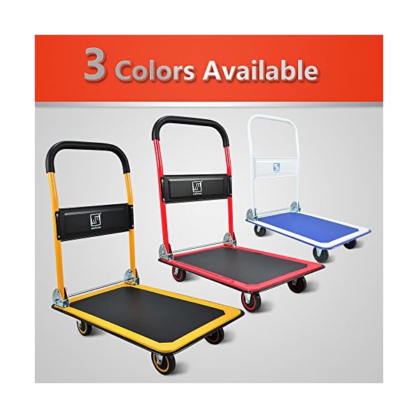 Push Cart Dolly by Wellmax, Moving Platform Hand Truck, Foldable for