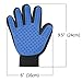 Aoyes Pet Care Grooming Glove Brush and DE Shedding Tool with Gentle Rounded Silicone Tips for Cats, Dogs, Horses and Bunnies, Five Fingers Pet Hair Massage, Bathing Brush and Comb