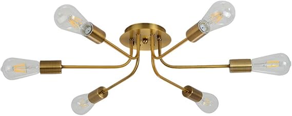 Lamparas De Techo Colgantes, Luz De Techo De 6 Luces Araña Accesorio De
