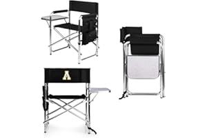 PICNIC TIME NCAA App State Mountaineers Sports Chair with Side Table - Beach Chair - Camp Chair for Adults