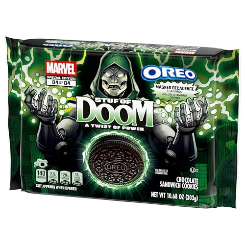 MARVEL OREO STUF OF DOOM CHOCOLATE SANDWICH COOKIES, SPECIAL EDITION, 10.68 OZ