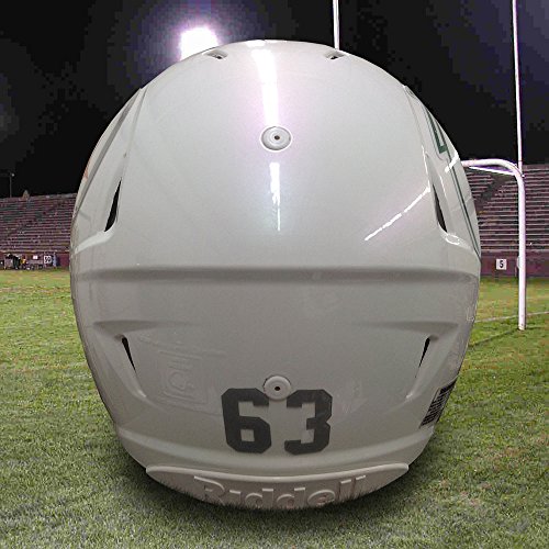 Helmet Number Decals (Football, Lacrosse, Hockey, Baseball, Softball) Black Stickers (1.5 inch Black Numbers)