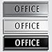 JP Signs - Office Sign – 9 X 3 Inch (Silver/Black) Engraved Premium Design Office Signage Essentials – Communicates Professionalism – for Large or Small Offices – Not a Sticker,