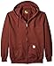 Carhartt Men's Big & Tall Rain Defender Paxton Heavy Weight Hooded Zip Front Sweatshirt, Dark Cedar, 3X-Large/Tall