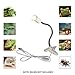 CTKcom UVA UVB Light Bulb Reptile Ceramic Heat Lamp Pet Heating Bulb Holder Clamp Lamp Fixture Heating Light Lamp for Reptiles,Aquarium Reptile Light Adjustable Habitat Lighting Stand,110V-130V(White)