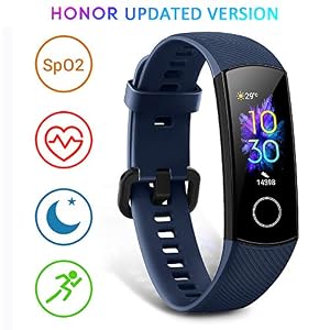 HONOR Band 5 Activity Tracker, Uomo Donna Smartwatch Orologio Fitness Cardiofrequenzimetro da Polso Impermeabile Smart Watch 0.95 Pollice Schermo a Colori,Blu