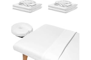 2 Sets of Reusable 3-Piece Massage Sheets，MCWLKJ Soft Microfiber Massage Table Sheets Includes Massage Table Cover Massage Fi