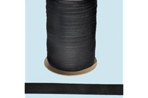 ZIPPERSTOP 1/2" Wide Double-fold Bias Tape ~ Poly Cotton (3 Yards, Black)