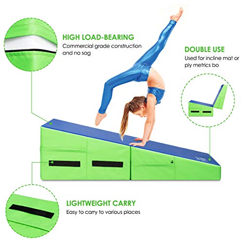 image for Giantex Incline Gymnastics Mat Wedge Folding and Non-Folding Gymnastic
