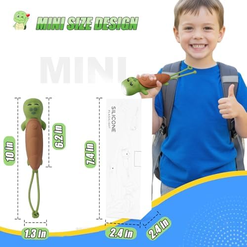 lampe de poche extérieure rechargeable pour enfants, lampe de poche légère et amusante pour le camping et l'exploration en plein air, promenade de chien, cadeau d'anniversaire