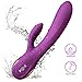 Rechargable Personal Vibrator - Waterproof Powerful 7 Speed Frequency Rabbit Massager- Handheld Portable Vibrator- Purple