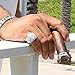 L & L Nation Men HQ Silver Tone Round Side CZ Hip Hop Ring Sizes 7-12