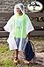 Convenient Emergency Rain Poncho with hood Packaged in Balls to Easily Clip to Backpack or Purse. Great For Travel, Events, Outdoor Work. 4 Favorite Colors. One size fits most. 2 EXTRA Ponchos