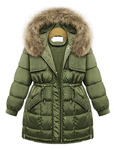 Women's Winter Thicken Mid-length Faux Fur Hooded Down Coats Jackets (US Size 8-10) Women's Winter Thicken Mid-length Faux Fur Hooded Down Coats Jackets (US Size 8-10)