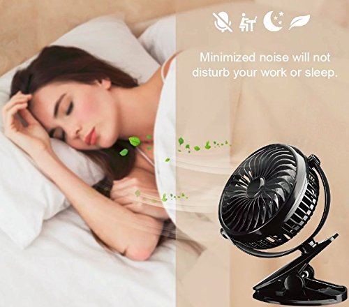 Clip on Fan - Baby Stroller Fan - Use This Small Personal Adjustable Portable Mini Fan Anywhere - Car Seat Fans - Bed Fan - Desk Fan - Accessories for Office - Thumbnail 6