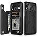 HianDier Wallet Case for Galaxy A20 Slim Protective Case with Credit Card Slot Holder Flip Folio Soft PU Leather Magnetic Closure Cover for Samsung Galaxy A20 A30, Black