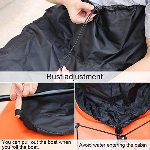 Cockpit Kayaking Spray Skirt,Kayak Spray Skirts Special Waterproof Sprayskirt Splash-Proof Apron Kayaking Accessories - Thumbnail 6