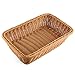 Bread Basket, Yamix Rectangle Imitation Rattan Bread Basket ,Food Serving Baskets,Restaurant Serving/Diplay Baskets For Fruit Food Vegetables - Dark Brown