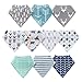 MiiYoung 10-Pack Baby Bandana Drool Bibs for Drooling and Teething Boys Girls