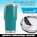 Liquid Savvy Stainless Steel 30 oz Tumbler with Leak Proof Lid. Double Walled Vacuum Insulated Large Travel Coffee Cup/Mug for Hot and Cold Beverages - Powder Coated Blue