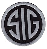Iron on Silver Black Sig Sauer Gear Bag 2nd Amendment Patch
