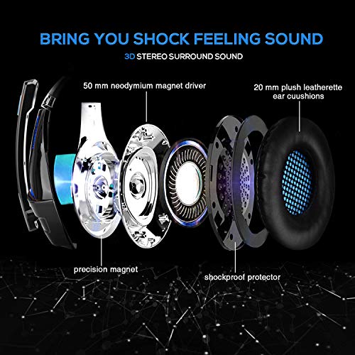 image for BlueFire Upgraded Professional PS4 Gaming Headset 3.5mm Wired Bass Ste