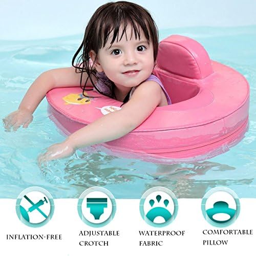 Baby Seat Float(8-36 Months) Swimming Pool Foam Sponge Floats without Gas-filled Water Play Toys Perfect for Kids Spring Summer Swimming Learning (Pink)By SPNRO